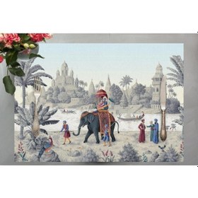 Resim Otantik Manzara Kumaş Amerikan Servis 4'lü Set 35x50cm Keten, Ulusl. Yıkama Ve Solmama Sertifikası Çok Renkli 