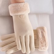 Resim 1 çift CarrKen Kadınlar için Günlük Tarz Kışlık Sıcak Eldivenler, Polyester Lif, Esnemez, Düz Desenli, Rüzgar Geçirmez, Dokunmatik Ekran Uyumlu, Sadece Kuru Temizleme, Dış Aktiviteler İçin 