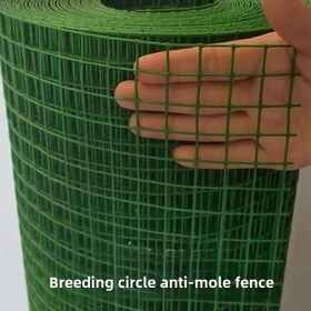 Resim Yeşil PVC Kaplı Galvanizli Tel Örgü - Ağır Hizmet Bahçe ve Tavuk Kümesi Çit Ağı, Pas Dirençli Dayanıklı Tarım Filesi, Şehir Tarımı için Bitki Koruma & Toprak Havalandırma, Tavuk Kümesi File | Izgara Desenli File | Nefes Alabilir Tasarım, Tavuk Kümesi Aksesuarları 