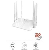 Resim İMEXTECH Bilişim Burada WR50Q Beyaz Kablosuz 300Mbps WiFi Router 6 Güçlü Anten Geniş Kapsama 2.4GHz 4 Portlu 