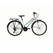 Resim Belderia Vision Elegance 26" Jant Sypo Index (3*7) Vites V-fren Beyaz-turkuaz Şehir Bisikleti 