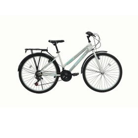 Resim Belderia Vision Elegance 26" Jant Sypo Index (3*7) Vites V-fren Beyaz-turkuaz Şehir Bisikleti 