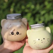Resim 500ml Şeffaf PET Kedi Şekilli Şişe - Sevimli Kedi Yüz Tasarımlı, Gıda Sınıfı Yeniden Kullanılabilir Boba Çayı, Smoothie ve Milkshake Kapları - Mutfak & Restoran Kullanımı İçin, Eğlenceli Mutfak Eşyası, Gıda Malzemesi 