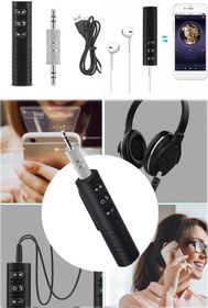 Resim Utelips Ses Aktarıcı Yeni Sürüm Arama Aux Girişli Transmitter Bluetooth Araç Ses Kit Fm Radyo Telefon Araba 