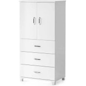 Resim Sivas Gözde Mobilya Çok Amaçlı Dolaplı Şifonyer 3 Çekmeceli Kapaklı 60X44X127CM 