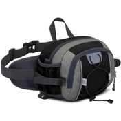 Resim Hombey Siyah Nilon Su Geçirmez Spor Bel Çantası - Yürüyüş, Dağcılık, Seyahat İçin Çok Fonksiyonlu, Hafif, Bölmeli Tasarım Siyah 