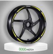 Resim Sarı Siyah Suzukı Uyumlu Reflektörlü 1 Set Jant Şeridi 