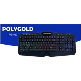 Resim Polygold PG-963 Multimedya Işıklı Oyuncu Gaming Klavye 