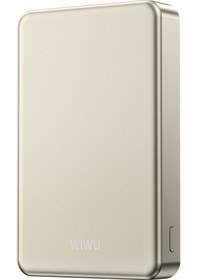Resim Wiwu P15-1 Led Işık Göstergeli Ultra İnce Pd 20w Kablosuz Powerbank 10000mah 15w Titanyum-gold 