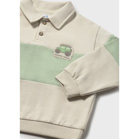 Resim Mayoral Yazlık Erkek Bebek Polo Yaka Sweatshirt Bej - Bej / 12 Ay 