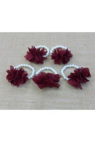 Resim Hobigram Kına Gecesi Seti Taç Bileklik Tef Bordo – Özel Tasarım, Aksesuar, Kaliteli Üretim, Göz Alıcı Stil – 