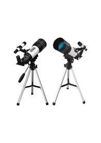 Resim Profesyonel Astronomik Teleskop 70mm Lensli Tripodlu Uzay Gözlem Dürbünü Ay Gözlem Teleskobu 