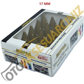 Resim A Kalite Mefsa Bijon Kapağı Sivri 17 Mm Altın Sarı 20 Li Set 