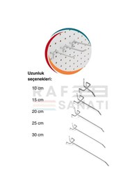 Resim Fon Kancası Delikli Pano Kancası 15 Cm - Askı Kanca Raf Askısı Galvaniz 