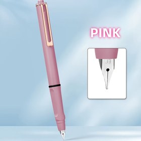 Resim 0.38mm Geri Çekilebilir Uçlu Ergonomik Dolma Kalem, Pürüzsüz Yazım için Hafif Tasarım - Öğrenciler ve Ofis Kullanımı için İdeal 