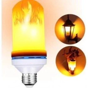 Resim Tamled Newlight 7W LED Alev Ampul E-27 Duy Tipi 3 Foksiyonlu Alev Etkili Ampul 