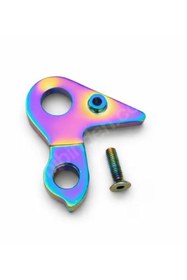 Resim SARİSSA BİSİKLET Salcano Assos 10 Bisiklet Aktarıcı Kulağı Kadro Kulağı Titanyum Rainbow Kadro Kulağı 