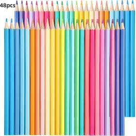 Resim Yetişkinler ve Gençler için 48 Profesyonel Renkli Kalem Seti, Boyama Aracı, Karıştırma ve Üst Üste Dizme Uygun 