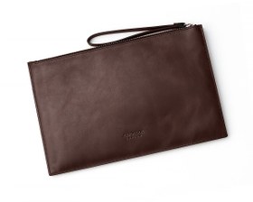 Resim Beverly Unisex İnce Deri Clutch Çanta (Bilek Askılı) - Bordo 