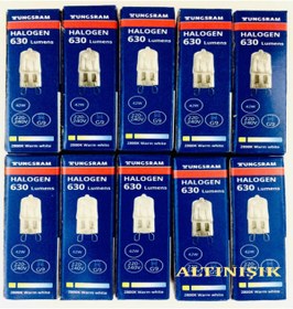 Resim TUNGSRAM 10adet 220v 42w G9 Halojen Avize Aplik Ampul 