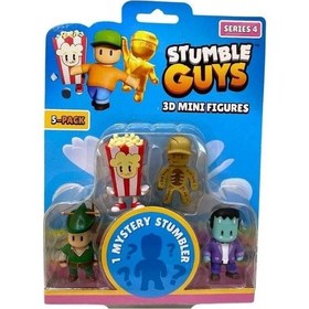 Resim Stumble Guys Seri 4 5'li Mini Figür Green Hood Stumble Guys 