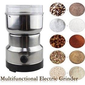 Resim Elektrikli Kahve Tahıl Öğütücü Fasulye Freze Makinesi Paslanmaz Çelik Bıçak Kuru Öğütücü Ev 220 V 150 W Ab Tak 