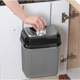 Resim Genel Markalar Kaya Store Askılı Kapaklı Banyo Çöp Kovası 5,5 Litre Çöp 