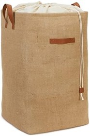 Resim Ocean Home Textile Ağzı Büzgülü Jüt Çamaşır Sepeti 36 x 36 x 57 cm 