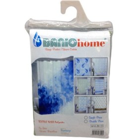 Resim Polyester Çift Kanat Su İtici Banyo Perdesi 90x200cm 4989 Çok Renkli 