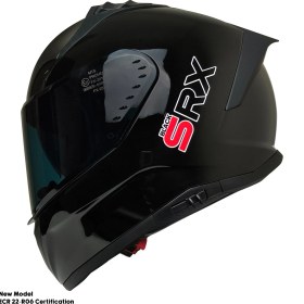 Resim MOTOANL Motosiklet Kask Ece 22.R06 Sertifikalı Double Vizör Fiber Motor Kaskı Full Face Yeni Sezon Black SRX 