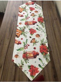 Resim Fenerli Yılbaşı Desenli Runner Çok Renkli 