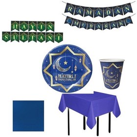 Resim Ramazan Süsleri Set Hayırlı Ramazan 16 Kişilik Tabak Bardak 11 Ay 