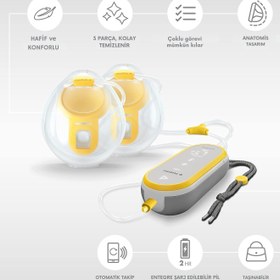 Resim Freestyle Hands-Free Çift Elektrikli Göğüs Pompası Taşınabilir ve Sessiz Tasarım 