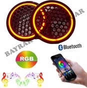Resim TREND 16 CM Midrange RGB Telefon Kontrollü Bluteooth Alıcılı Işıklı Müziğe Duyarlı Midrange Kapağı 