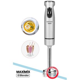 Resim Goldmaster Maximix Gold 1000 Watt 4 Bıçaklı Paslanmaz Çelik Turbo Hız Ayarlı El Blender GM-7244G 