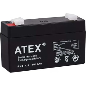 Resim Atex Ax6-1.3 6 Volt - 1.3 Amper Akü (98 x 25 x 52 Mm) 663054 