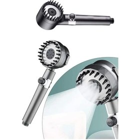 Resim Ilkeshop Duş Başlığı Yüksek Basınçlı Masaj Taraklı 3 Kademeli Çok Renkli 