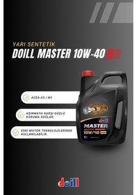 Resim Doill Master 10W-40 API SM/CF ACEA A3/B4 Yarı Sentetik Motor Yağı 5 L 