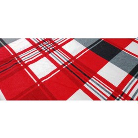 Resim Algelsineve Ekose Çift Kişilik Flanel Nevresim Seti, Nevresim + Y Kırmızı 