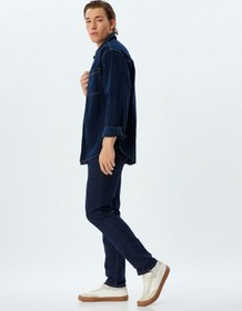 Resim Koton Slim Fit Kot Pantolon - Brad Jean Koyu İndigo 5wam40112ıd İndigo 