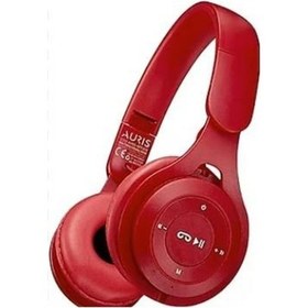 Resim Luxury, Hafıza Kart İle Çalışma Özellikli Kulak Üstü Bluetooth Kulaklık Kırmızı Renk Auris Bt23 