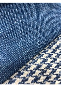 Resim Enesar Home Mavi Keten Döşemelik Kumaş Premium Dokuma 117 100 x 140 cm 