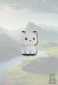 Resim mmb Siyam Kedi Anahtarlık – Örgü Desenli Sert Figür | Amigurumi Tarzı Hediyelik Aksesuar 