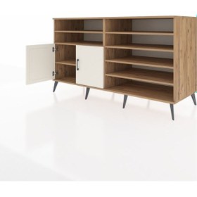 Resim Kronos Konsol 7 Raflı 2 Kapaklı 176x59x99 Çam-aytaşı Aytası/aytası - Atlas Çam 