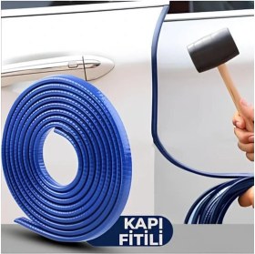 Resim Sm Motors Kapı Koruma Fitili Çarpma Çizilme Önleyici Mavi 5 Metre 