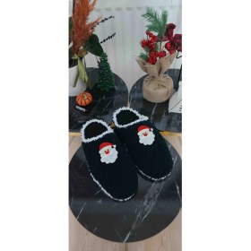 Resim Pembe Portakal El Emeği Örgü Tasarım Panduf , Ev Terliği 