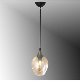 Resim Tt606-1-sy-esk Tt Ayd. Mat Siyah-eskitme Basık Camlı Tekli Avize Siyah - Eskitme 