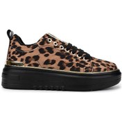 Resim Tamer Tanca Kadın Vegan Leopar Sneakers & Spor Ayakkabı 817 08-2 Bn Ayk Sk24-25 Leopar Çok Renkli 