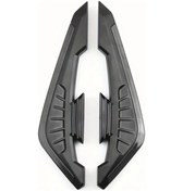 Resim Cloudstore Siyah- 2 Adet Motor Spoyleri, Bobber Touring Ve Dirt Bisikletler İçin Sabit Ön Spoiler Kanatçıklar, Dayanıklı Siyah & Turuncu Tasarım, Kolay Montaj. 