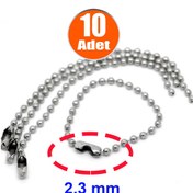 Resim Etsylight 2,3 mm, Klips Kapama Top Zincir için, 10 adet, Kart Askı Zinciri, Tırnak Makası Zinciri için 